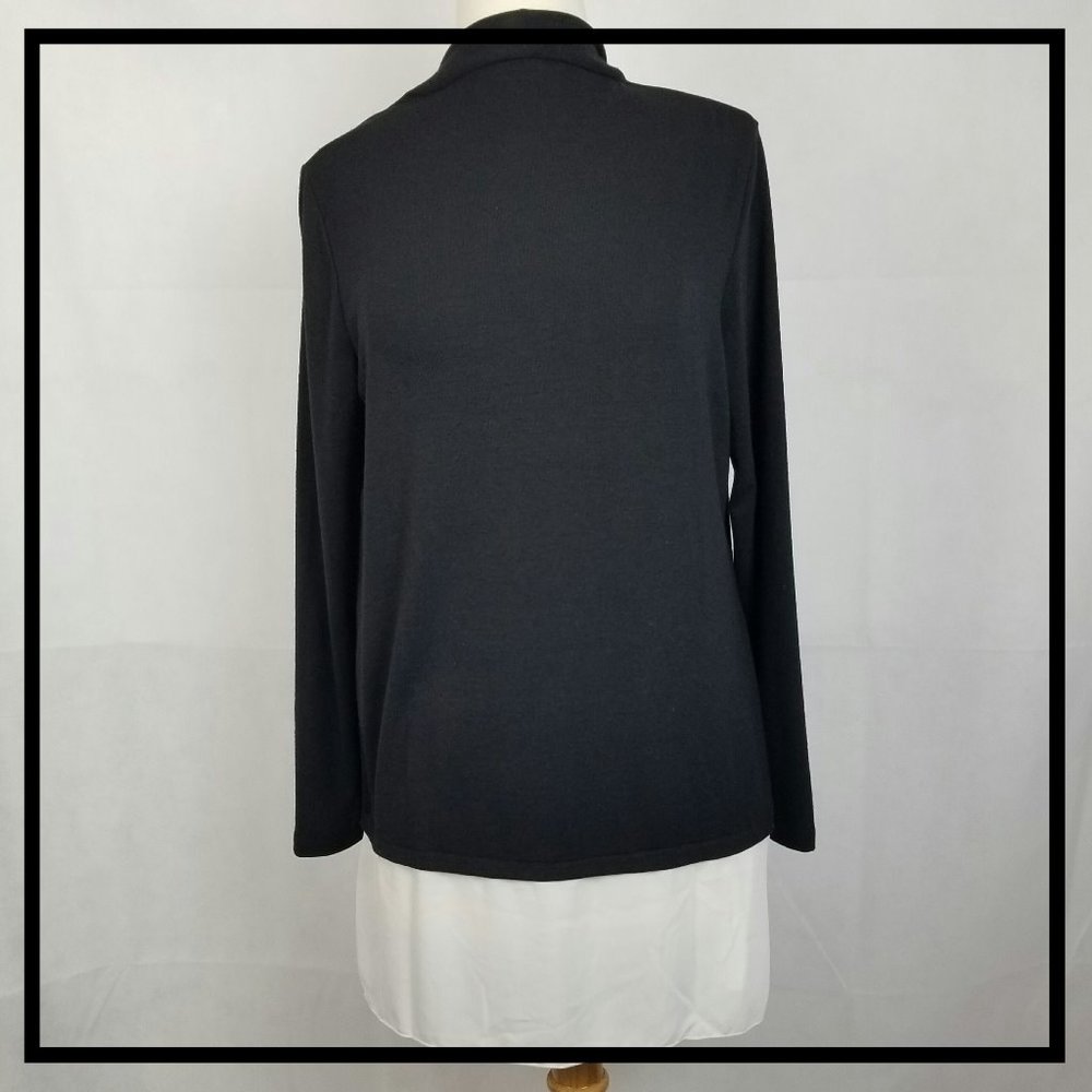 3 PIECE LIZ LANGE, BLACK, CREAM CHIFFON, SIZE M - Picture 3 of 8